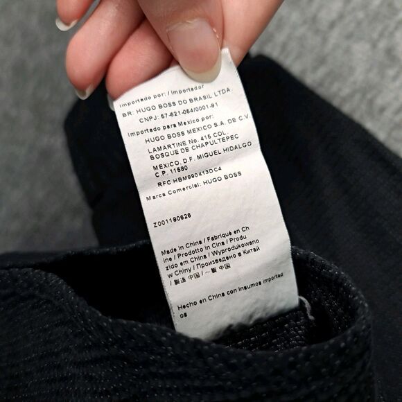 Hugo Boss Shirt Mens Large Black Button Up Long Sleeve - Picture 7 of 11